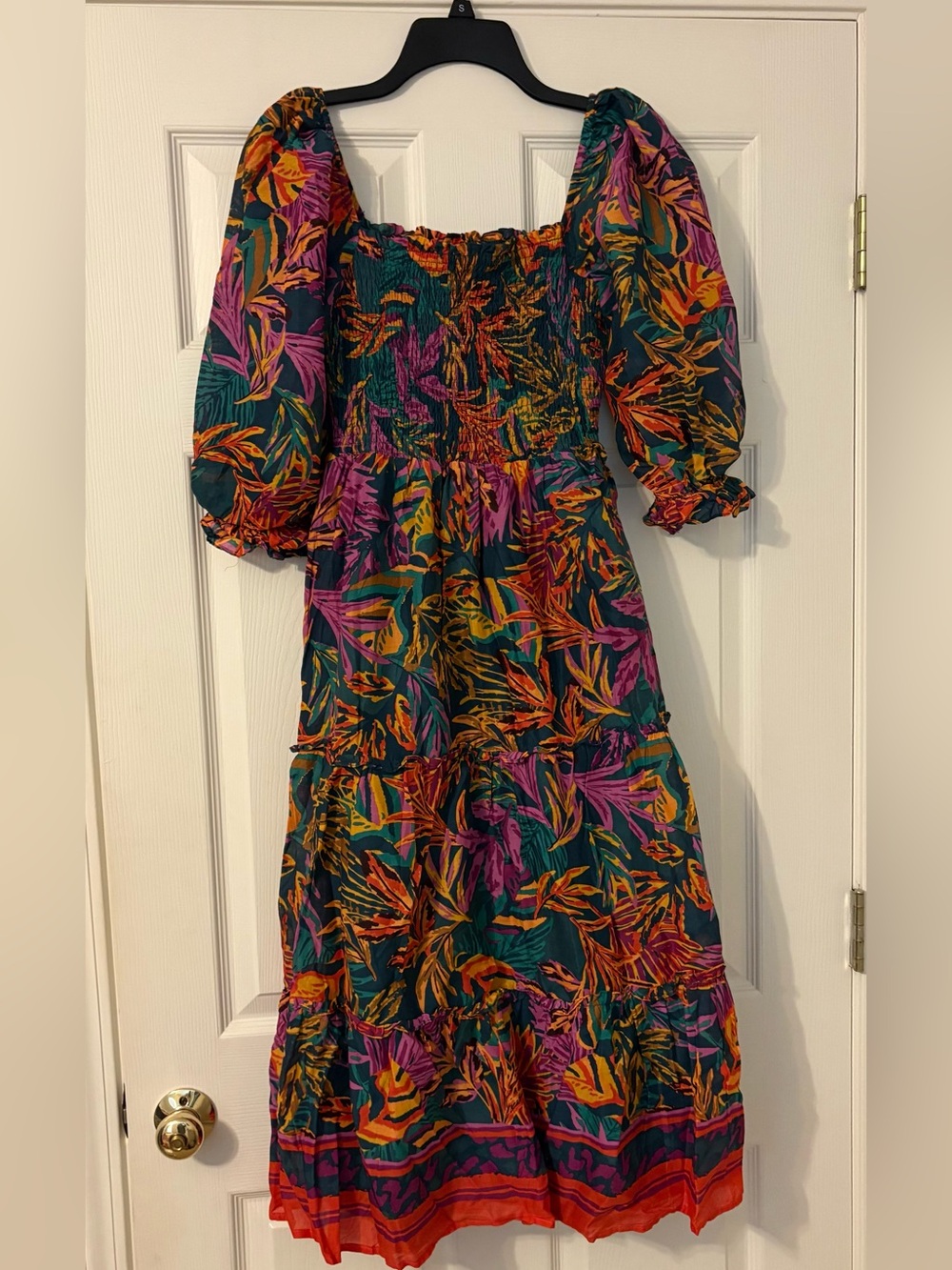 J Marie Floral Tropical Midi Dress